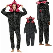 ZLOVHE S-Strangers Things Demogorgon Fleece Onesie, Hooded Christmas Pajamas - Cozy Holiday Gift & Themed Loungewear