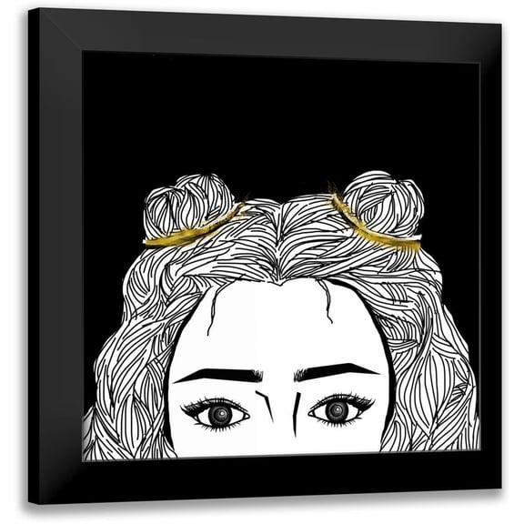 S Studio 12x12 Black Modern Framed Museum Art Print Titled - Cool Gaze