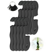 S Style Tent Rope Tensioner (Black 10 Pcs) Aluminum Alloy Camping Tent Guyline Cord Adjuster