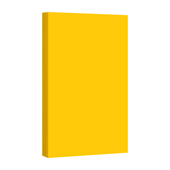 Bright Color Card Stock - 65lb Cover - 8 1/2" x 5 1/2" (Half Letter Size) - 50 Sheets Per Pack (Gold)