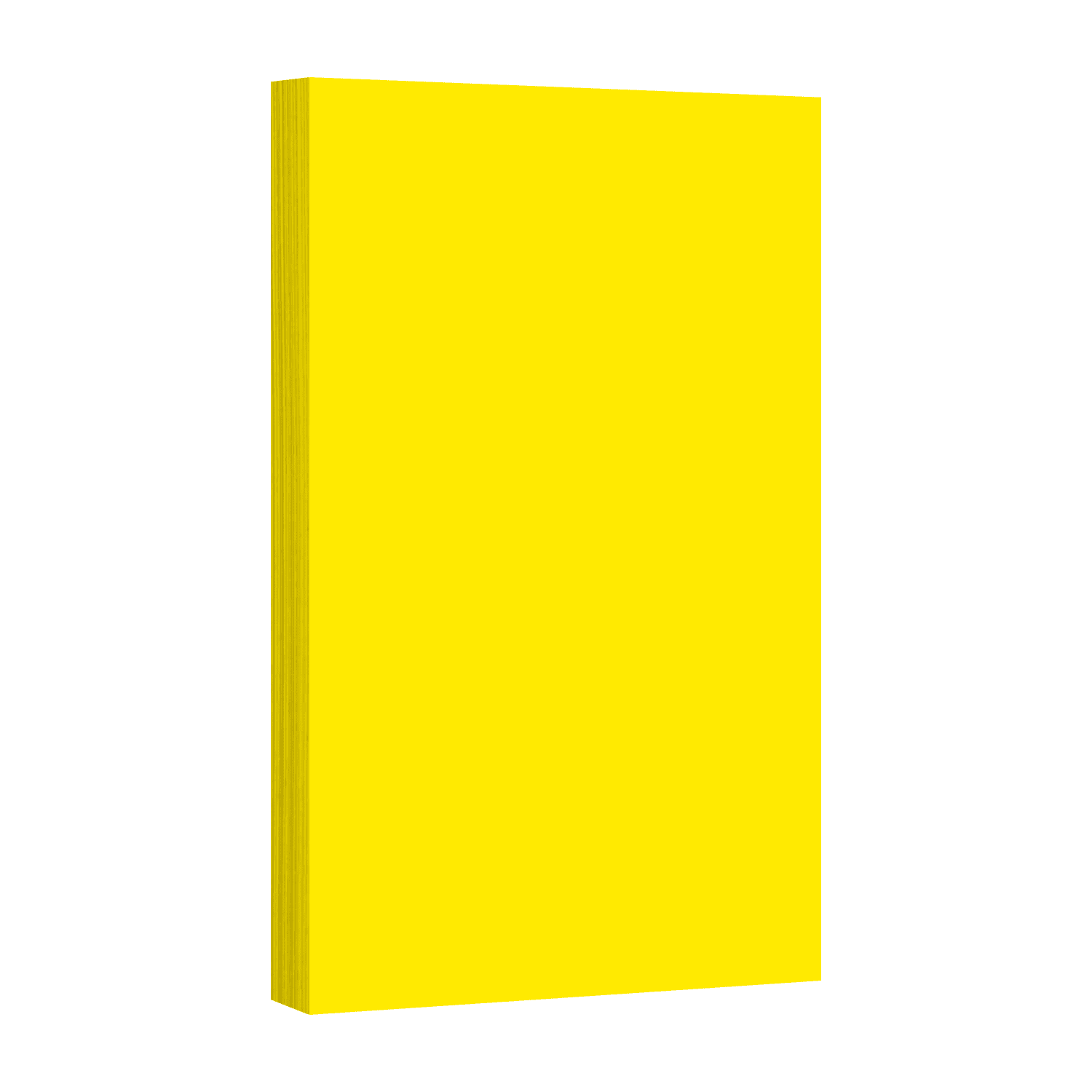 Bright Color Card Stock - 65lb Cover - 8 1/2" x 5 1/2" (Half Letter Size) - 50 Sheets Per Pack (Yellow)