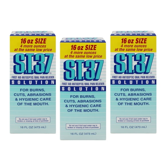 S.T.37 Mouth Pain Relief Solution - 16 oz, Pack of 3