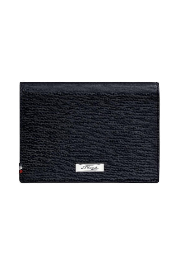 S.T. Dupont Black Contraste Leather Card Holder Wallet, 180347, New In Box