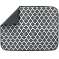 thumbnail image 1 of S&T INC. Absorbent, Reversible XL Microfiber Dish Drying Mat for Kitchen, 18 Inch x 24 Inch, Pewter Gray Trellis, 1 of 7