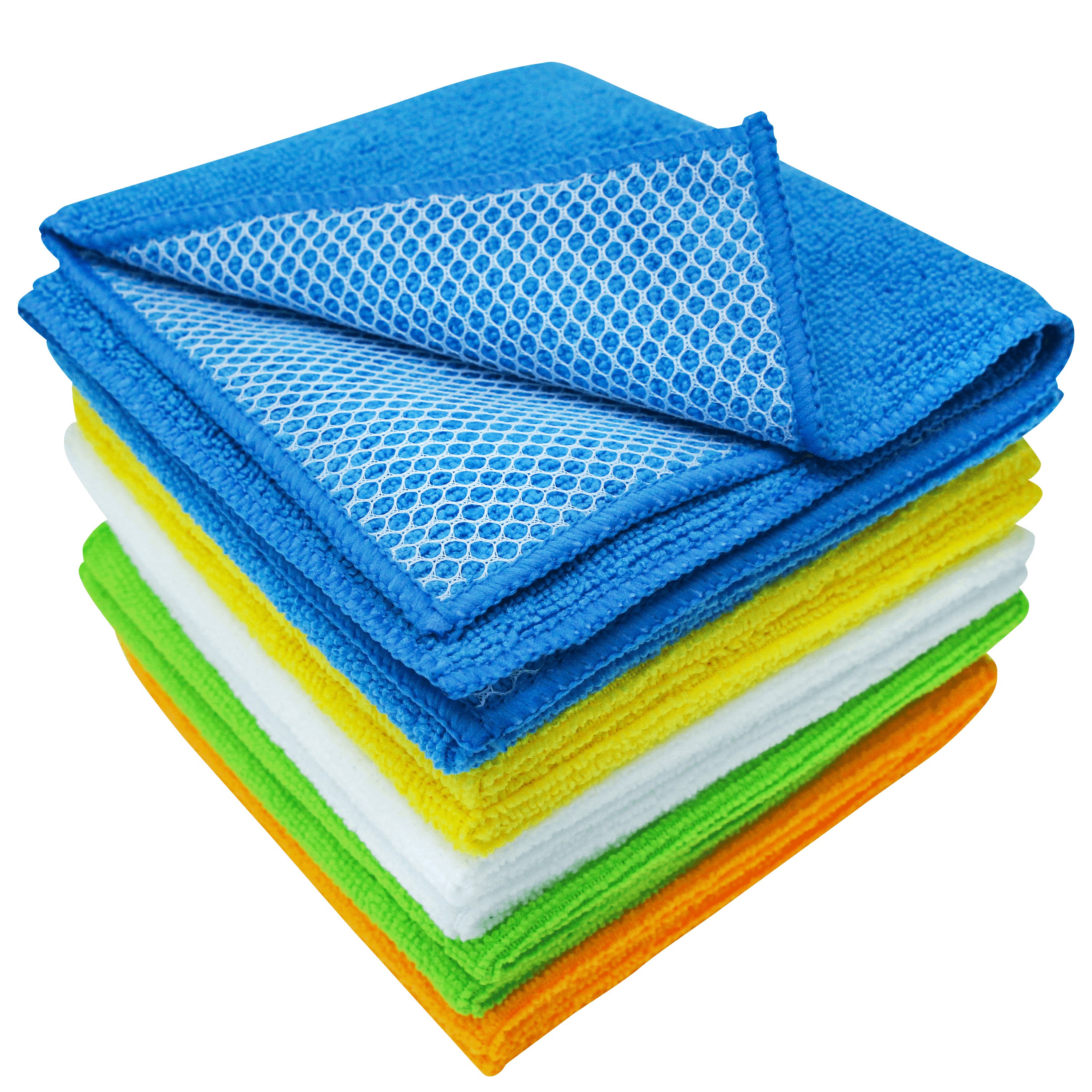 S&T INC. Dish Cleaning Cloth with Poly Scour Side, 12 x 12, 10