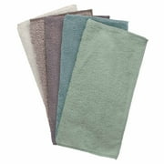 S&T INC. Microfiber Cleaning Cloths, 5 Pack, Multi-Purpose Cloths, 12 in. x 12 in., Assorted Colors