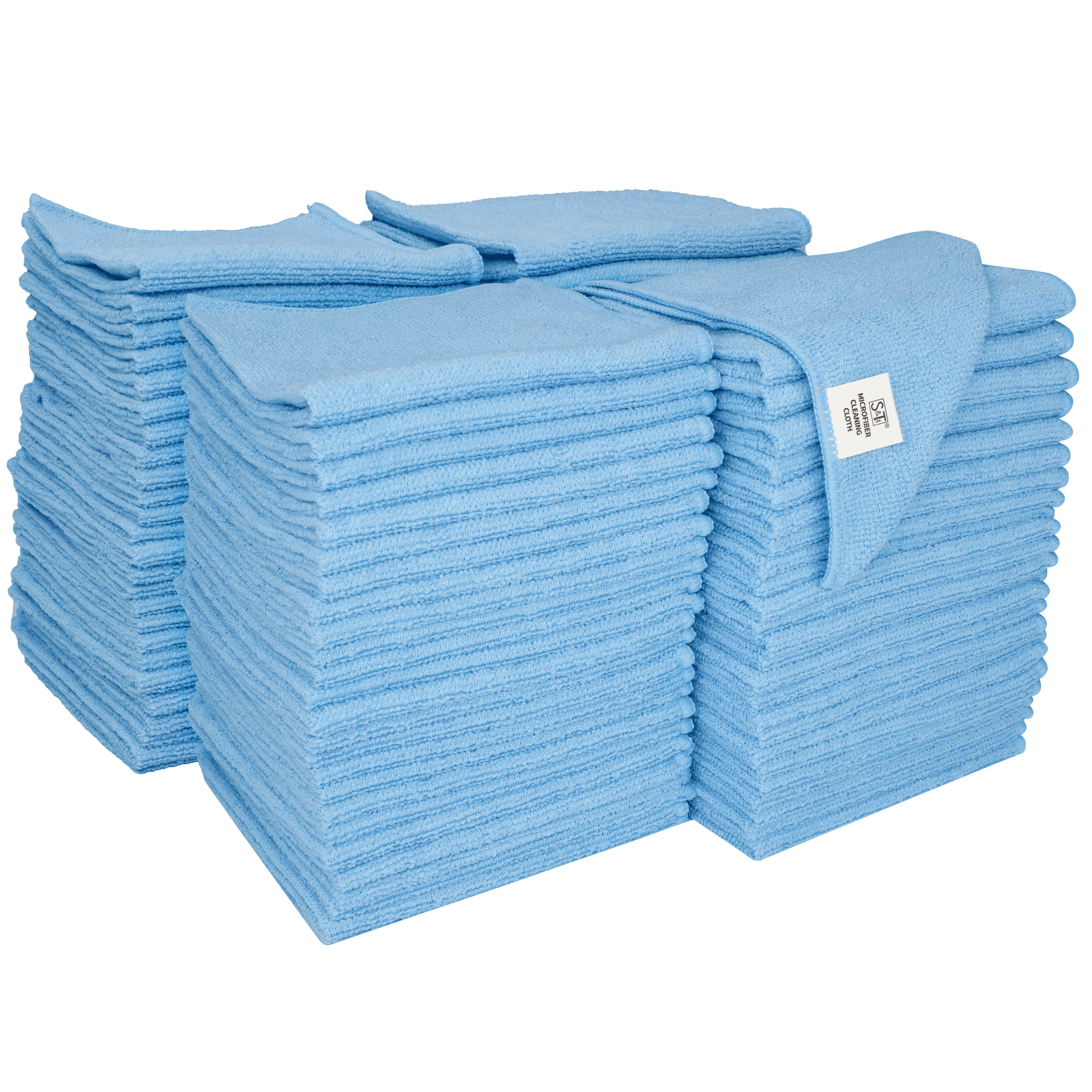 S&T Inc. Microfiber Cleaning Cloths, Reusable and Lint-Free Towels for Home, Kitchen and Auto, 11.5 inch x 11.5 inch, 25 Pack, Assorted