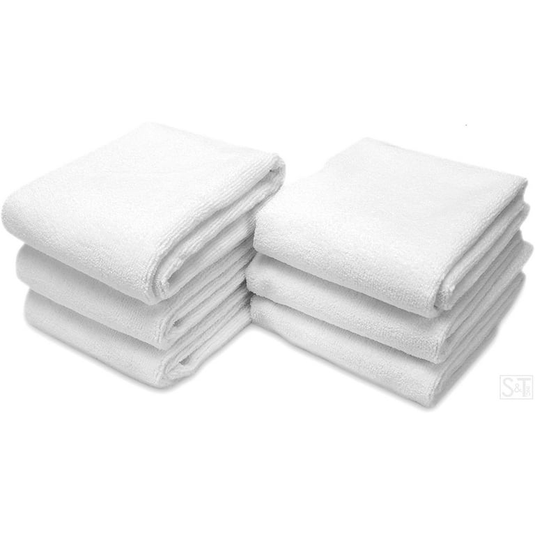  Oudain 12 Pcs Large Bath Towels Bulk 27 x 55 390 GSM  Microfiber Bath Towels Quick Drying Highly Absorbent Bathroom Towel for Bath  Spa Fitness Sports Yoga Travel(Brick Gray, Light Blue