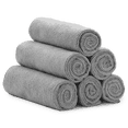 thumbnail image 1 of S&T INC. Microfiber Gym Towels, Yoga Towel for Home and Gym Bag, 16 inch x 27 inch, 6 pack, Dark Grey, 1 of 7