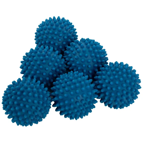 S&T Inc. Reusable Plastic Dryer Balls, Fabric Softener For Laundry, Dark Blue, 2