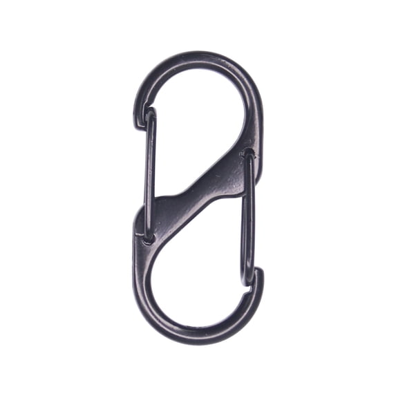 S Type Carabiner, Double End Quick Clip with Spring Gate, 3.3/4/5.1cm Metal Hooks for Keys, Multi Function Carabiner for Outdoor Camping, Hiking, Backpack, Pet Leash & Daily Use