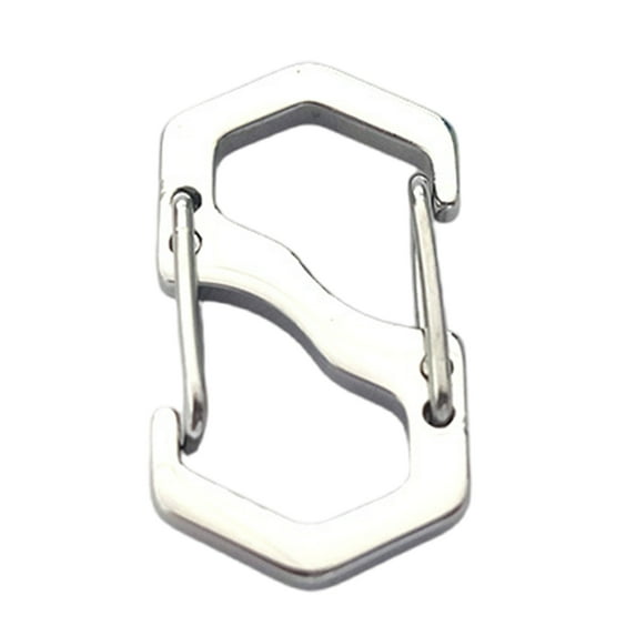 S Types Spring Lock Hook Key Holder Keychain Carabiner Stainless Carabiner Keychain Clip Multifunctional Carabiner Hook