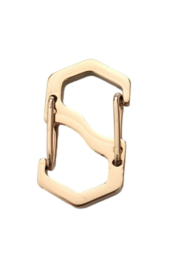 S Types Spring Lock Hook Key Holder Keychain Carabiner Stainless Carabiner Keychain Clip Multifunctional Carabiner Hook