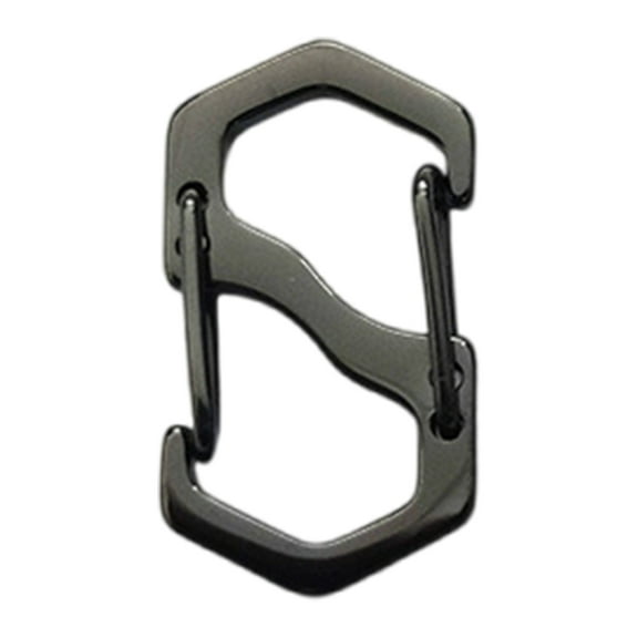 S Types Spring Lock Hook Key Holder Keychain Carabiner Stainless Carabiner Keychain Clip Multifunctional Carabiner Hook