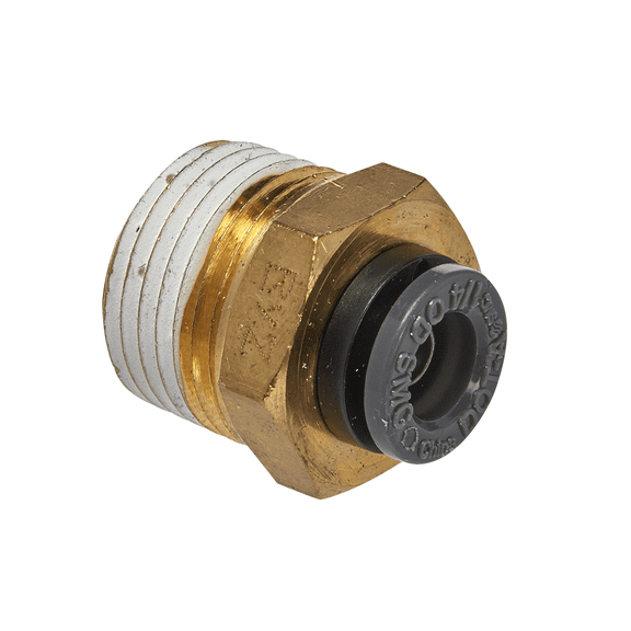 S.U.R.&R. STRAIGHT MALE CONNECTOR 1/4" TUBE X 3/8" NPT (2)