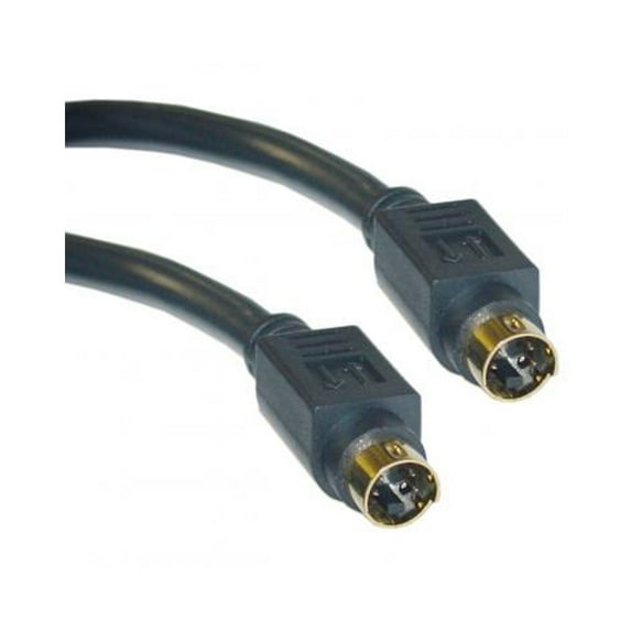 S-Video Cable, MiniDin4 Male, Gold-plated connector, 25 foot
