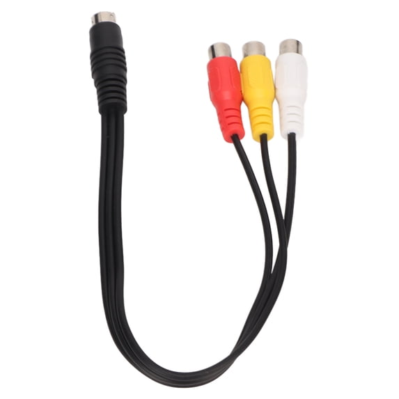 S,Video Male To 3, Female Adapter Cable, 1ft, Shielded, Plug Play Convenience