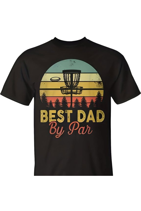 S Vintage Best Dad By Par Disc Golf Fathers Day T-Shirt
