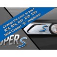 thumbnail image 1 of S Vinyl Decal Insert Replacements for MINI Cooper S 2nd Gen R55 R56 R57 R58 R59 Scuttle and Rear Emblem - Choose Color - [AZURE BLUE], 1 of 1