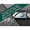 thumbnail image 1 of S Vinyl Decal Insert Replacements for MINI Cooper S 2nd Gen R55 R56 R57 R58 R59 Scuttle and Rear Emblem - Choose Color - [DARK GREEN], 1 of 1