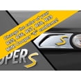 thumbnail image 1 of S Vinyl Decal Insert Replacements for MINI Cooper S 2nd Gen R55 R56 R57 R58 R59 Scuttle and Rear Emblem - Choose Color - [YELLOW], 1 of 1