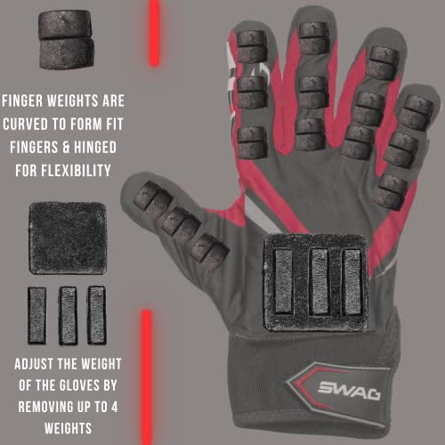 S.W.A.G. Adjustable Weighted Gloves Finger Weights For Men & Women