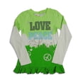 thumbnail image 1 of S.W.A.K. - Little Girls' Long Sleeve Top 24837-4 (green white), 1 of 3