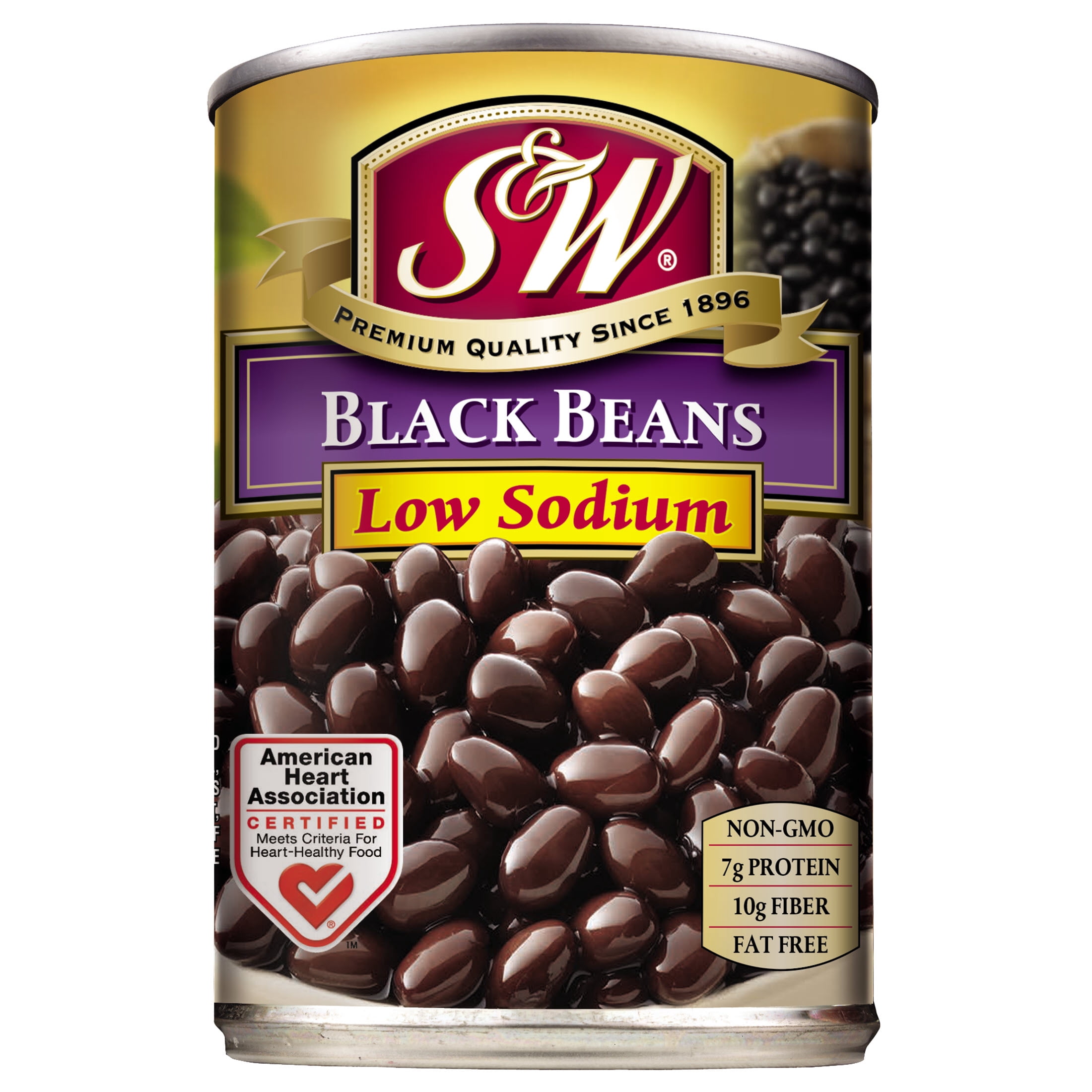 S&W Black Beans - Low Sodium - 15 oz. Can