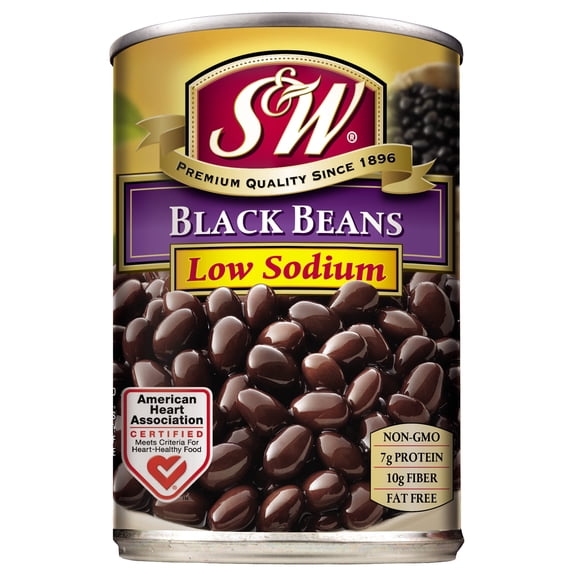 S&W Black Beans - Low Sodium - 15 oz. Can