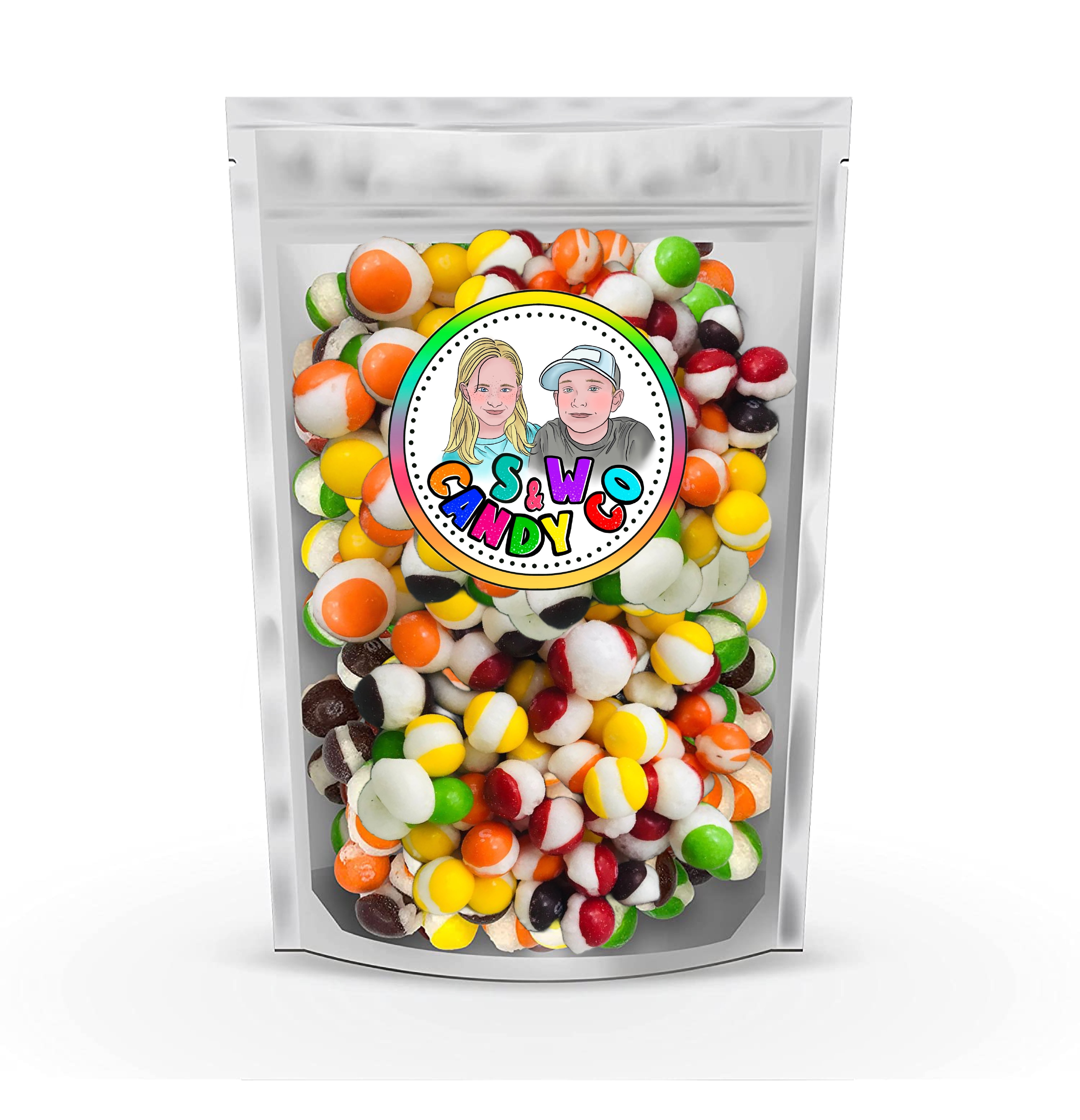S&W Candy Co. Freeze Dried SOUR Skittles Freeze Dried Candy 9oz BIG