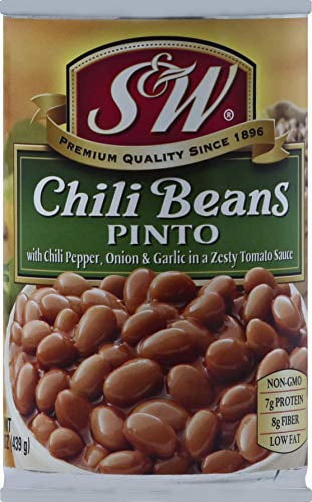 S&W Pinto Chili Beans 15.5 oz (Pack of 11)