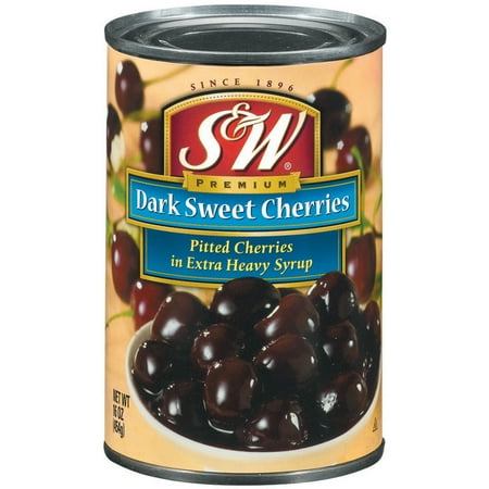 S&W Dark Sweet Pitted Cherries, Heavy Syrup, Fruit, 16 oz Can