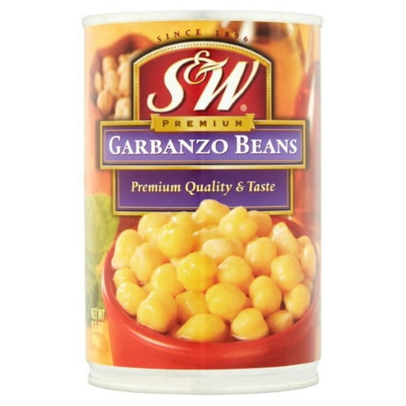 S&W Garbanzo Beans, 15.5 oz (Pack of 32)