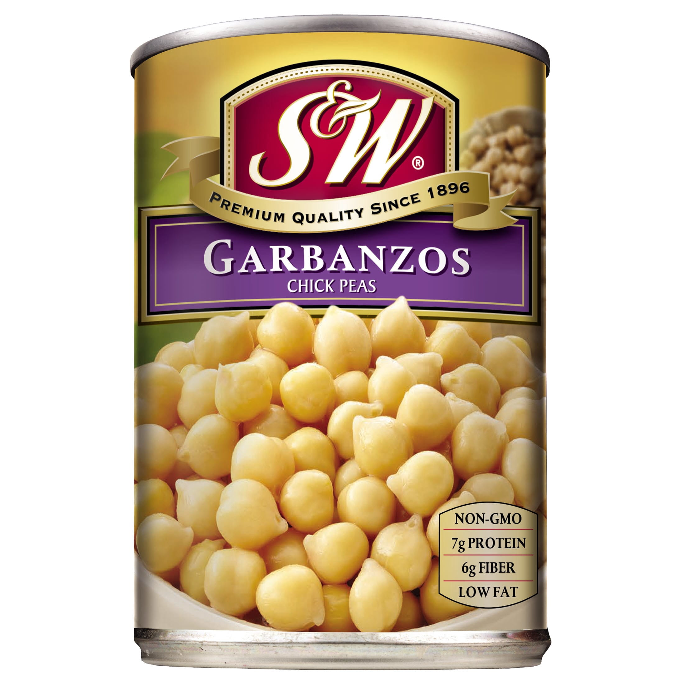 S&W Garbanzo Beans - Chick Peas - 15.5 oz. Can