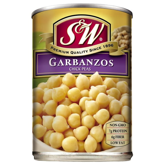 S&W Garbanzo Beans - Chick Peas - 15.5 oz. Can