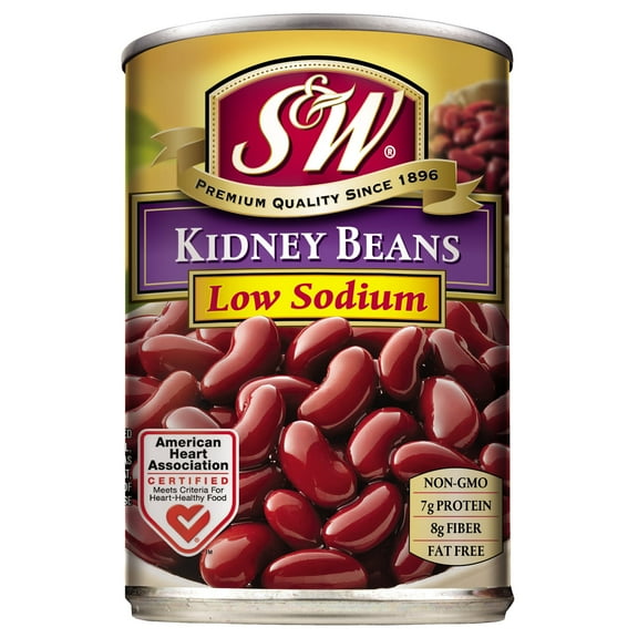 S&W Kidney Beans - Low Sodium - 15.5 oz. Can
