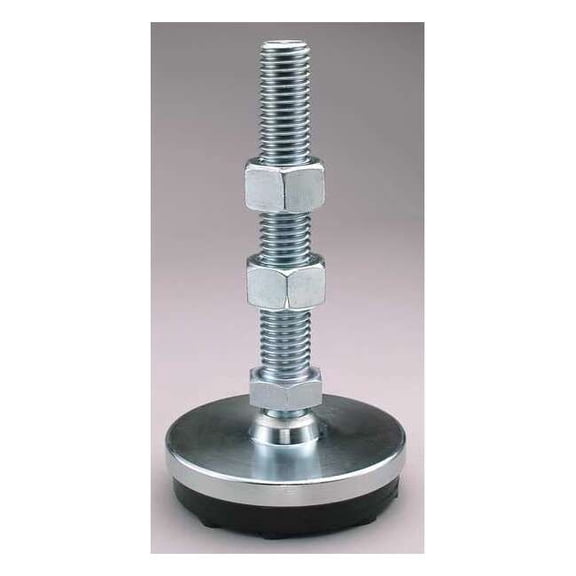 Level Mount, Anti-Vibe, 3/8-16, 2 in. Base, Bolt Length: 3 in