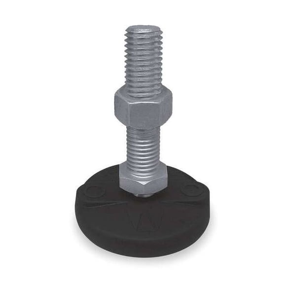 S & W Manufacturing Leveling Mount,Swivel Stud,M10,2 in Base BSMNYLA23