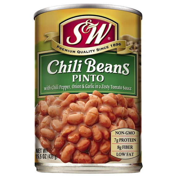 S&W Pinto Chili Beans 15.5 oz. Can