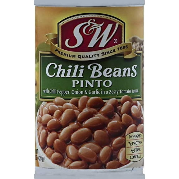 S&W Pinto Chili Beans 15.5 oz (Pack of 2)