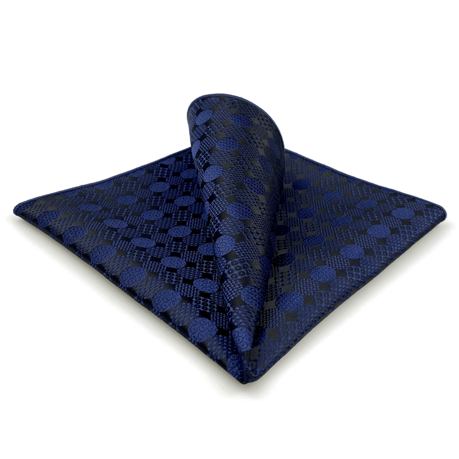 S&W SHLAX&WING – Cravatta Skinny Blu Con Pois Bianchi E Fazzoletto Da Taschino | Set Uomo Per Matrimonio