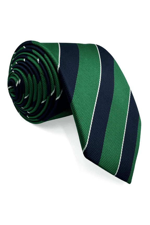 S&W SHLAX&WING Ties for Men Blue and Green Striped Mens Necktie Skinny Slim