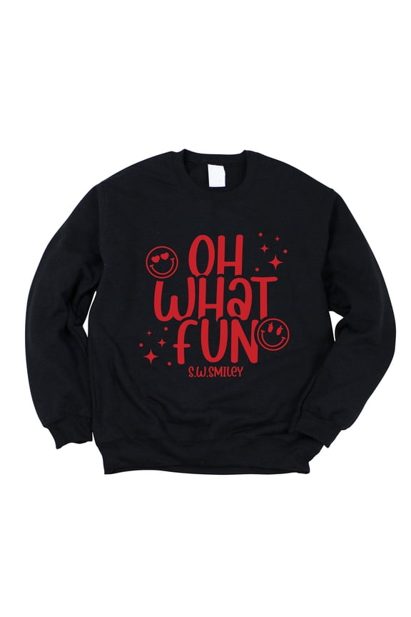 S.W.Smiley Oh What Fun Sparkle - Womens Sweatshirt