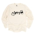 thumbnail image 1 of S.W.Smiley Spicy Pumpkin Spice - Women's Garment Dyed Long Sleeve Graphic T-Shirt, 1 of 10