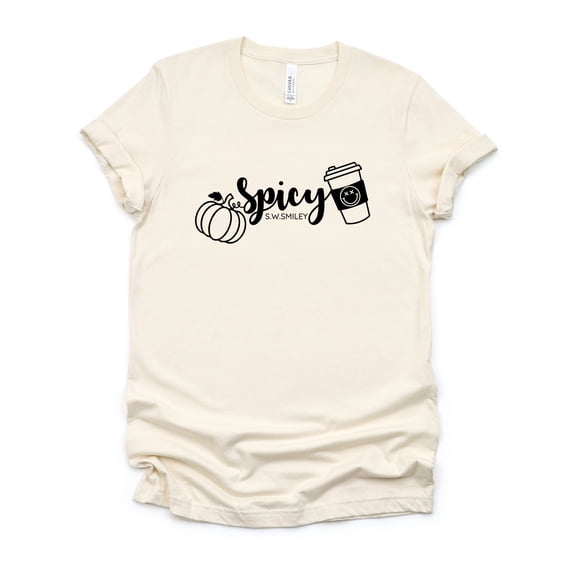 S.W.Smiley Spicy Pumpkin Spice - Women's Short Sleeve Graphic T-Shirt
