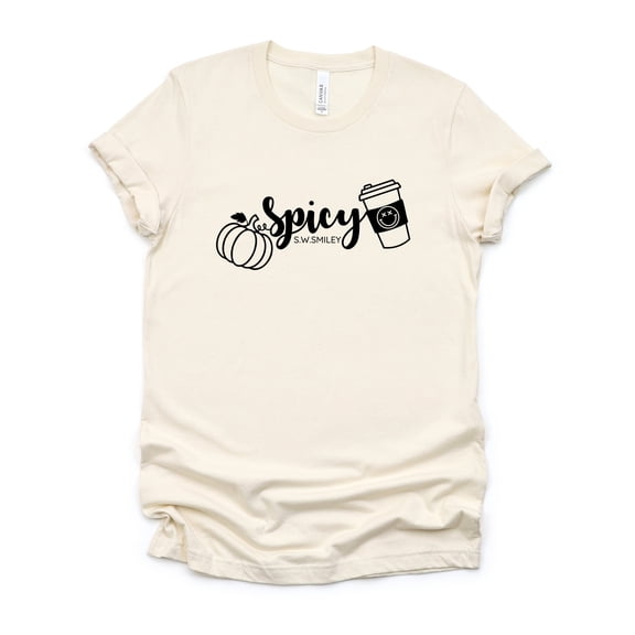S.W.Smiley Spicy Pumpkin Spice - Women's Short Sleeve Graphic T-Shirt