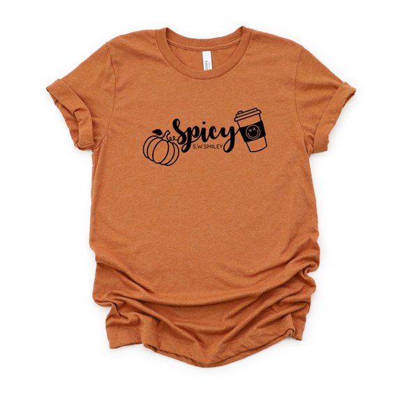S.W.Smiley Spicy Pumpkin Spice - Women's Short Sleeve Graphic T-Shirt