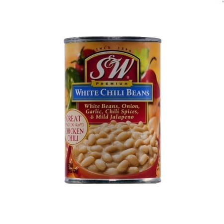 S&W White Chili Beans 15.5 oz (Pack of 14)