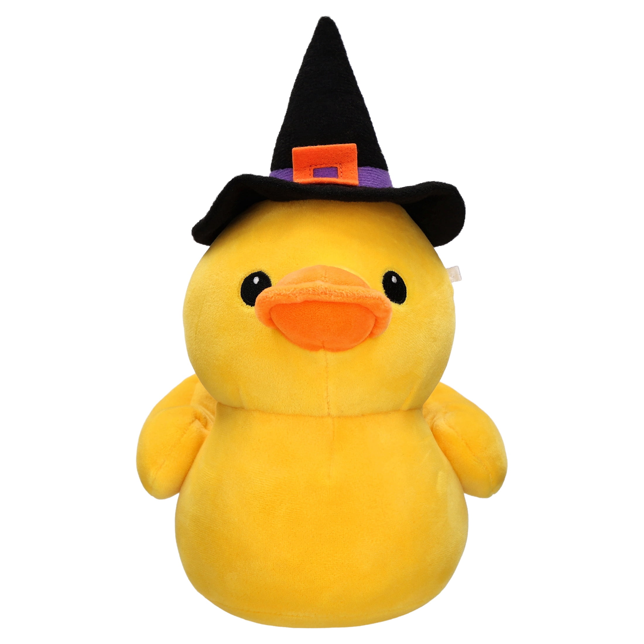 Witch Duck Plush, Yellow and Black, 10.1", Halloween by Way To Celebrate
