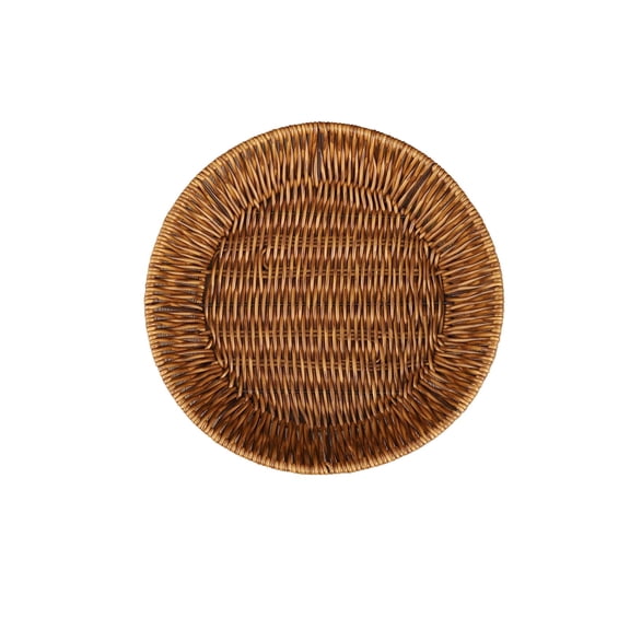 S Woven Plastic Basket Imitation Rattan Small Fruit Vegetable Bread Tray Multi Purpose Storage For Home Kitchen